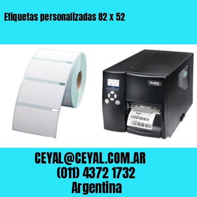 Etiquetas personalizadas 82 x 52