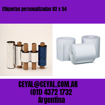 Etiquetas personalizadas 82 x 54