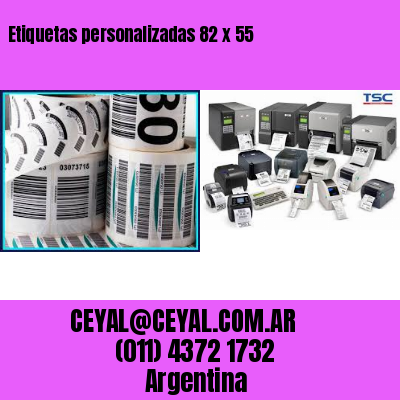 Etiquetas personalizadas 82 x 55