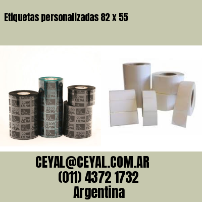 Etiquetas personalizadas 82 x 55