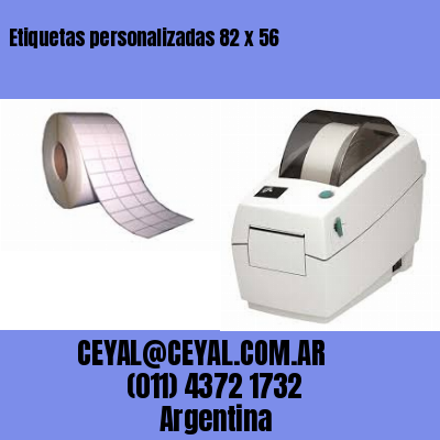 Etiquetas personalizadas 82 x 56