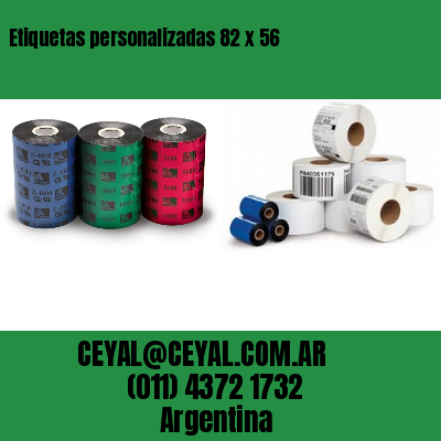 Etiquetas personalizadas 82 x 56