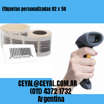Etiquetas personalizadas 82 x 58