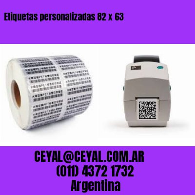 Etiquetas personalizadas 82 x 63