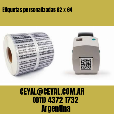 Etiquetas personalizadas 82 x 64