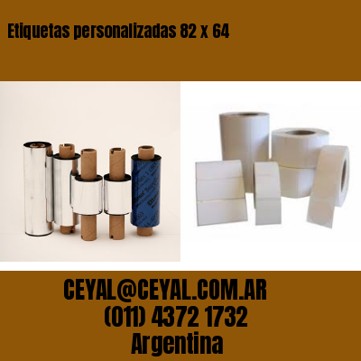 Etiquetas personalizadas 82 x 64