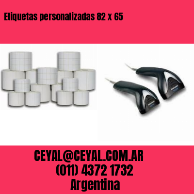 Etiquetas personalizadas 82 x 65