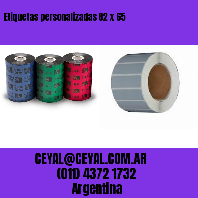 Etiquetas personalizadas 82 x 65