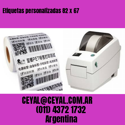 Etiquetas personalizadas 82 x 67