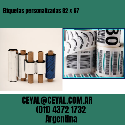 Etiquetas personalizadas 82 x 67