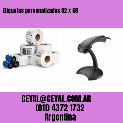 Etiquetas personalizadas 82 x 68