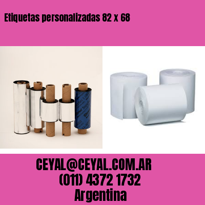 Etiquetas personalizadas 82 x 68
