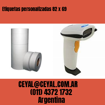 Etiquetas personalizadas 82 x 69