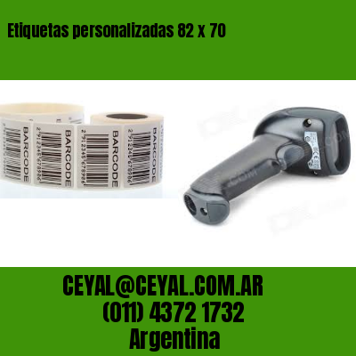 Etiquetas personalizadas 82 x 70