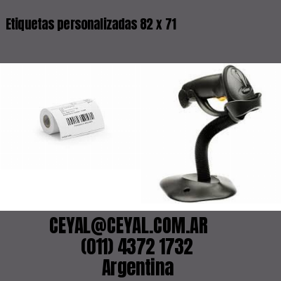Etiquetas personalizadas 82 x 71