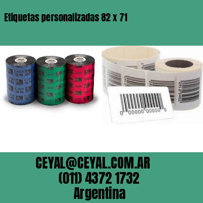 Etiquetas personalizadas 82 x 71
