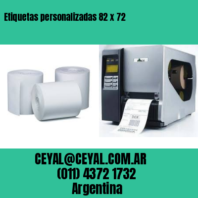 Etiquetas personalizadas 82 x 72
