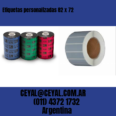 Etiquetas personalizadas 82 x 72