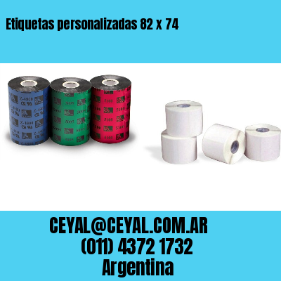 Etiquetas personalizadas 82 x 74