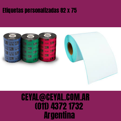 Etiquetas personalizadas 82 x 75