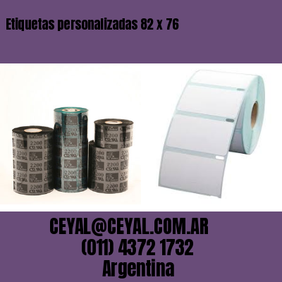 Etiquetas personalizadas 82 x 76