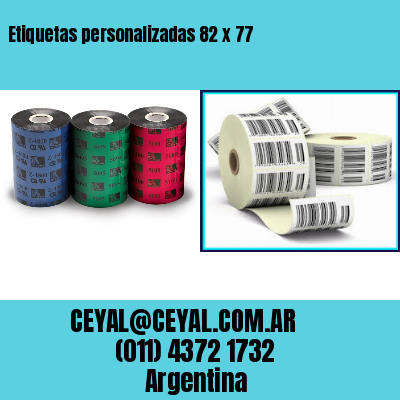Etiquetas personalizadas 82 x 77