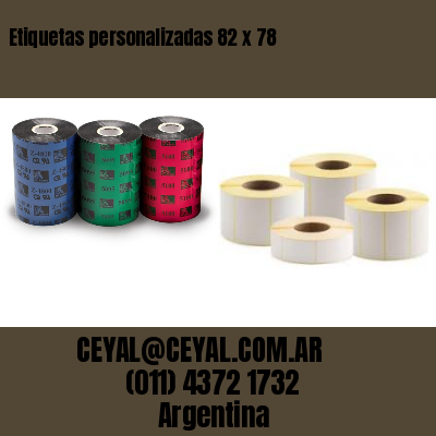Etiquetas personalizadas 82 x 78