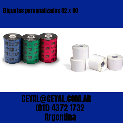 Etiquetas personalizadas 82 x 80