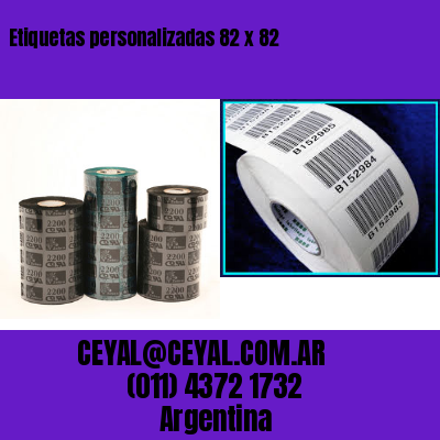 Etiquetas personalizadas 82 x 82