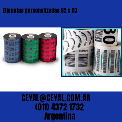 Etiquetas personalizadas 82 x 83