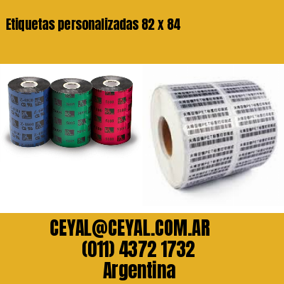 Etiquetas personalizadas 82 x 84