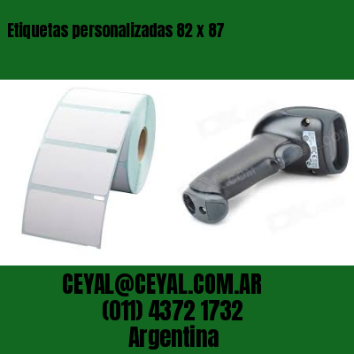 Etiquetas personalizadas 82 x 87