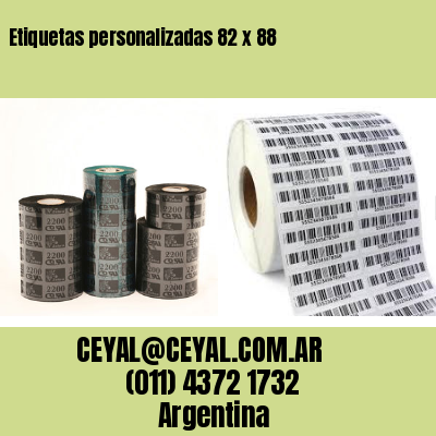 Etiquetas personalizadas 82 x 88