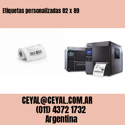 Etiquetas personalizadas 82 x 89