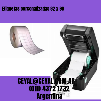 Etiquetas personalizadas 82 x 90