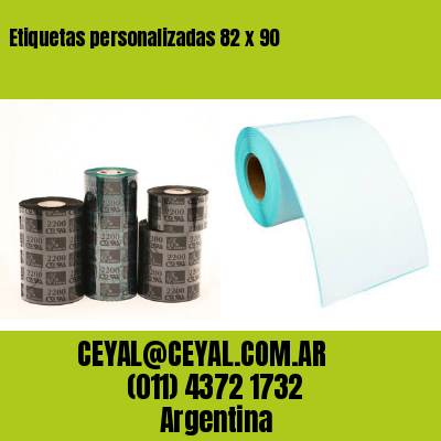 Etiquetas personalizadas 82 x 90