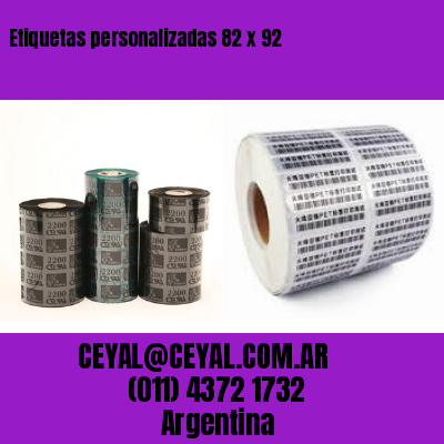 Etiquetas personalizadas 82 x 92