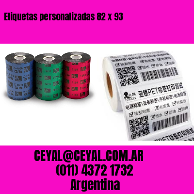 Etiquetas personalizadas 82 x 93