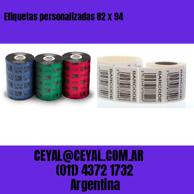 Etiquetas personalizadas 82 x 94