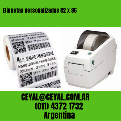 Etiquetas personalizadas 82 x 96