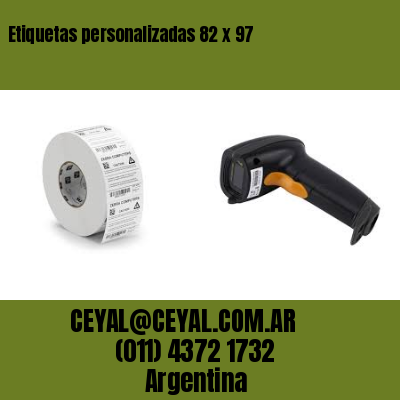 Etiquetas personalizadas 82 x 97