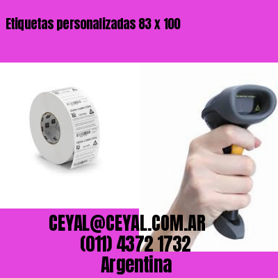 Etiquetas personalizadas 83 x 100