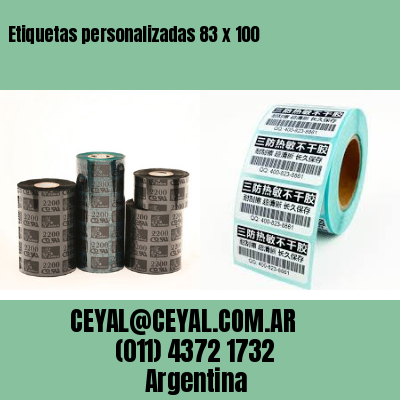 Etiquetas personalizadas 83 x 100