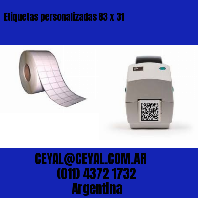 Etiquetas personalizadas 83 x 31
