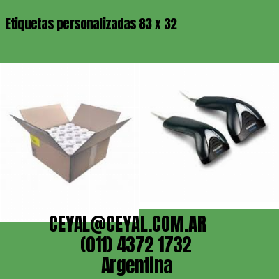 Etiquetas personalizadas 83 x 32