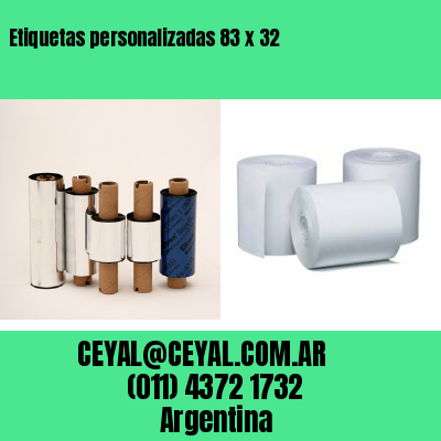 Etiquetas personalizadas 83 x 32
