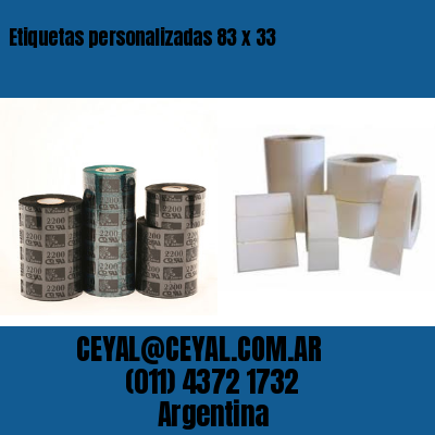 Etiquetas personalizadas 83 x 33