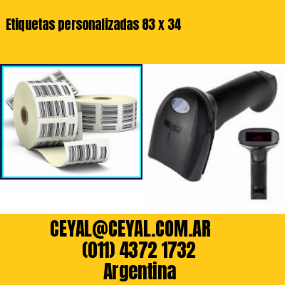 Etiquetas personalizadas 83 x 34