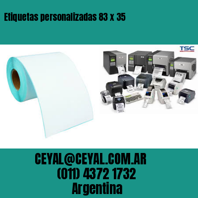 Etiquetas personalizadas 83 x 35