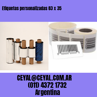 Etiquetas personalizadas 83 x 35